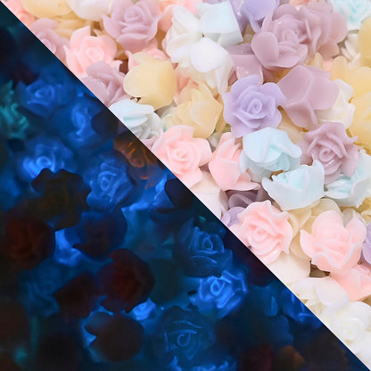 Glowing Rose Acrylic Beads