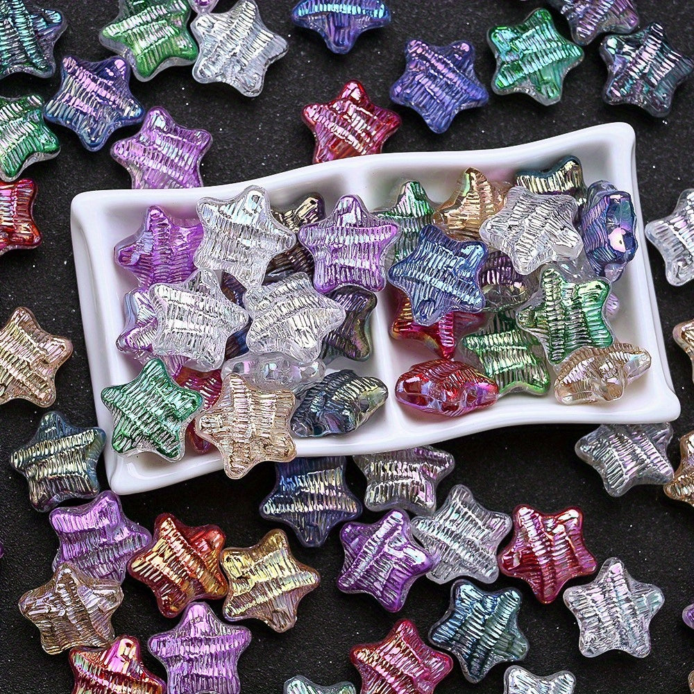 Pentagram Water Ripple Acrylic Beads