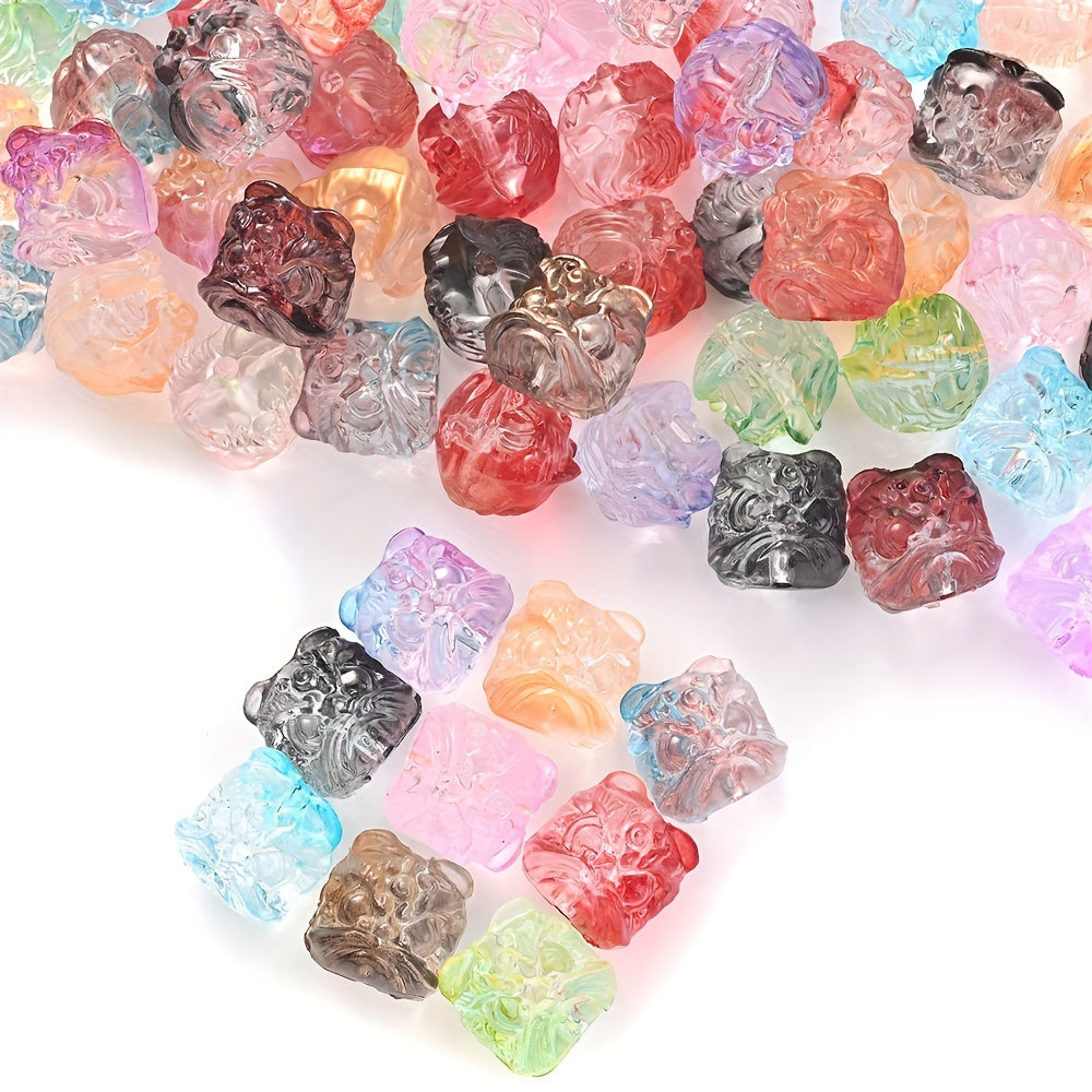 Multi Color Lion Head Acrylic Beads