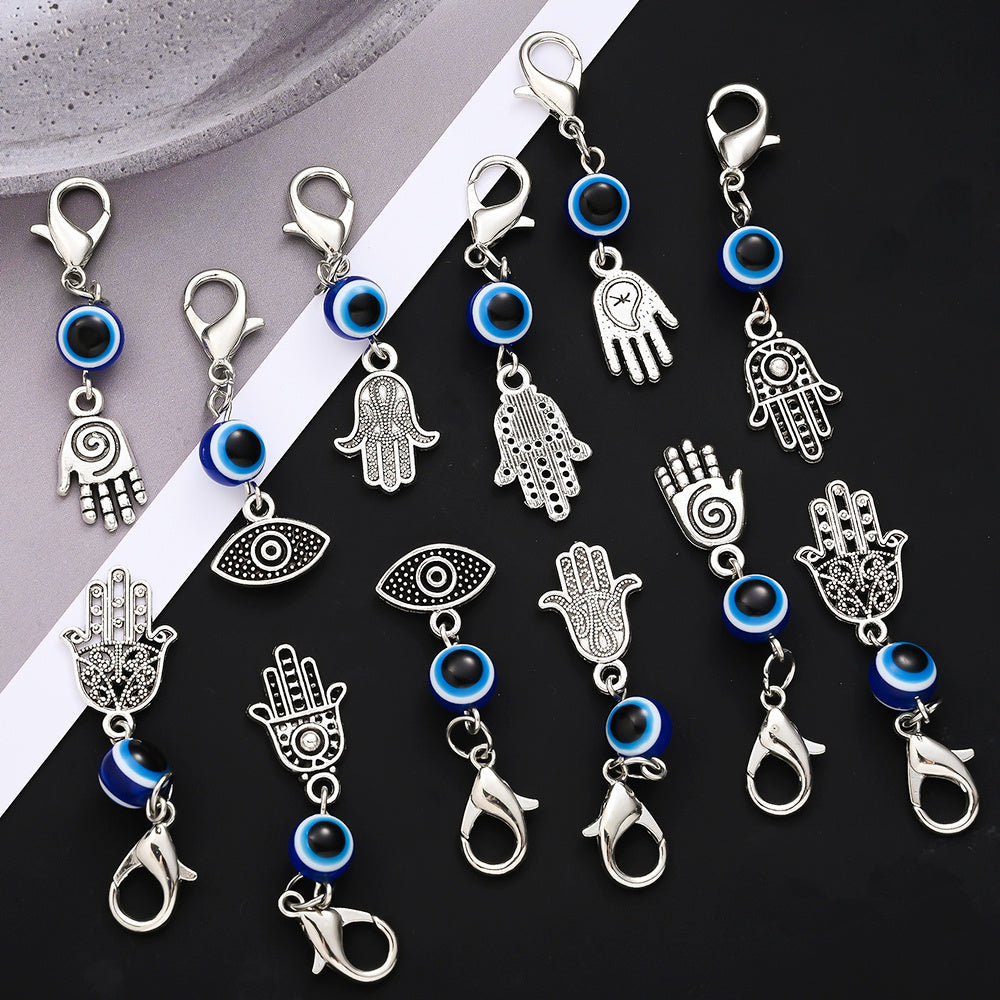 Evil Eye and Hamsa Enamel Pendant Charms