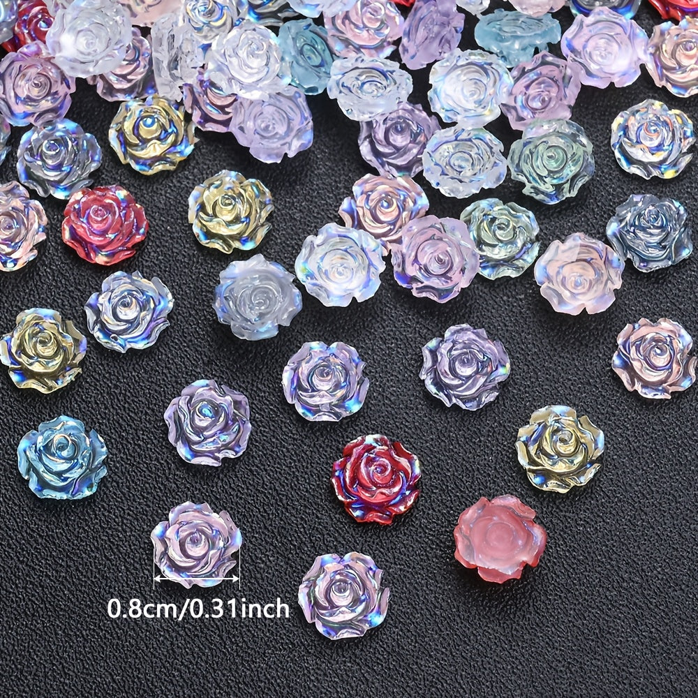 100-Piece 8 mm Rose Bead Patches