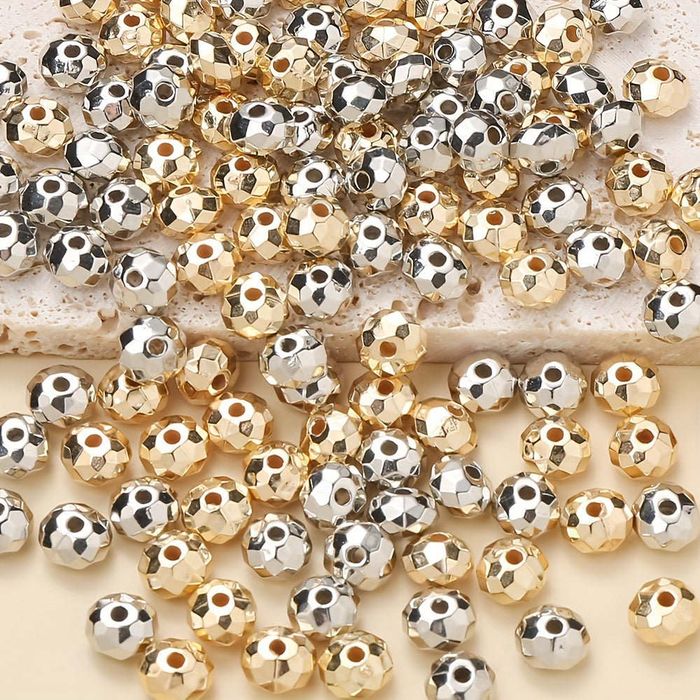 100PCS 8mm Faceted Ball Plastic Bead Set