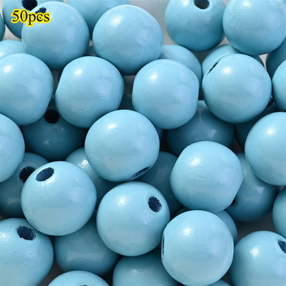 Marine-Themed Wooden Beads