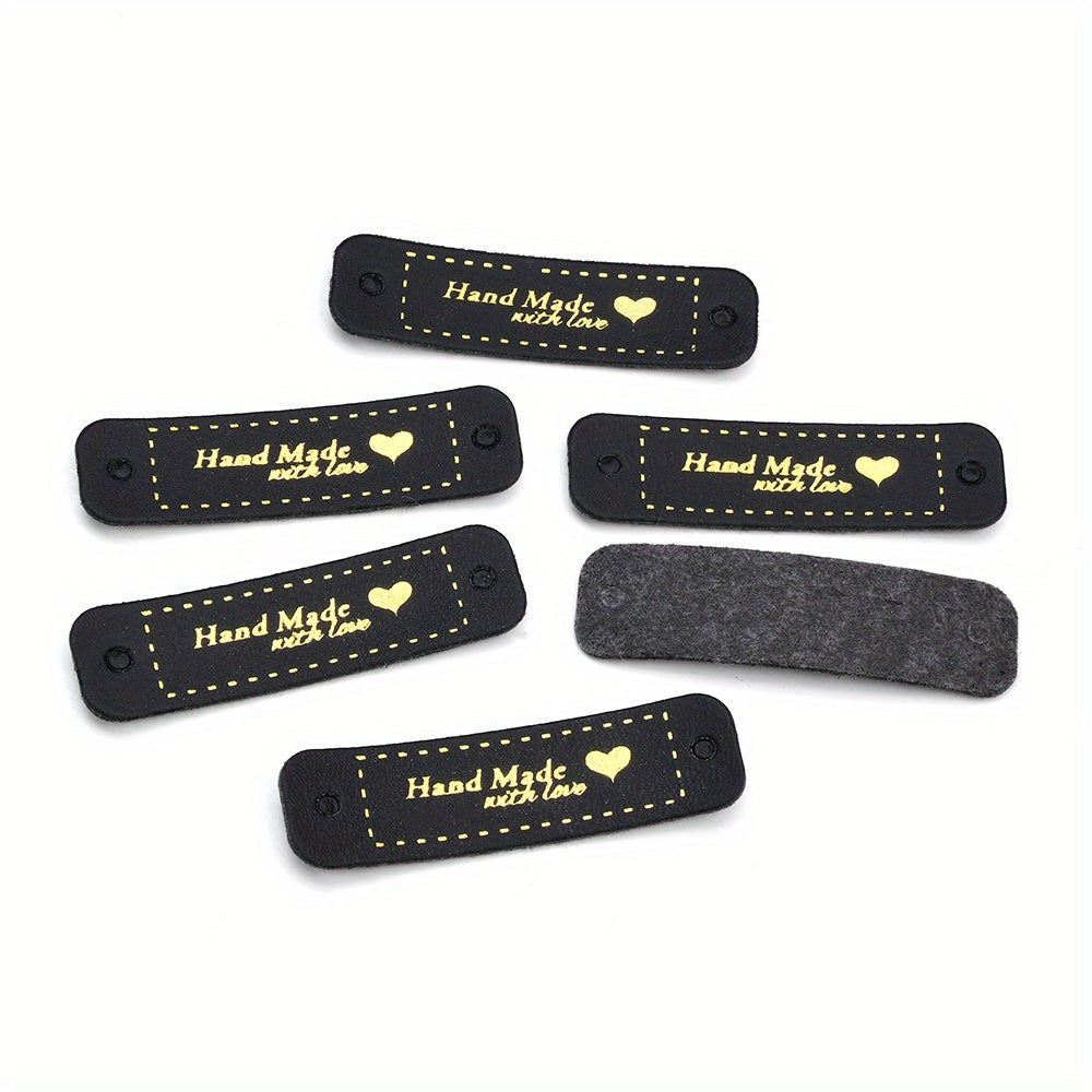 Gold Love Pattern Rectangular Labels