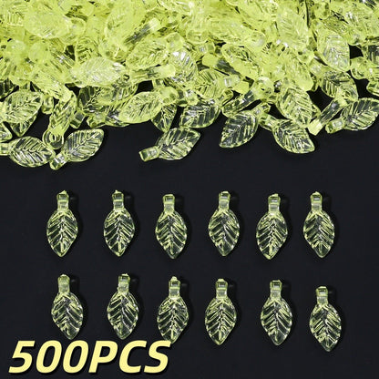 Transparent Acrylic Leaf Charms