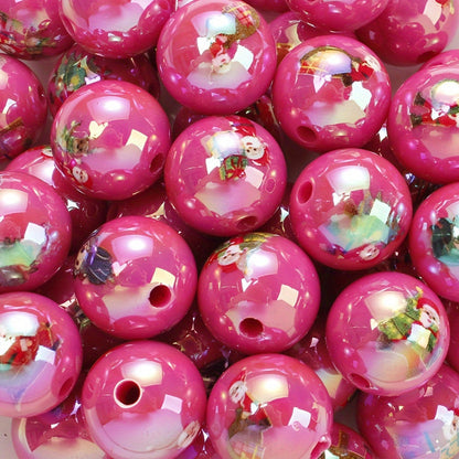 Christmas Printed Acrylic Beads