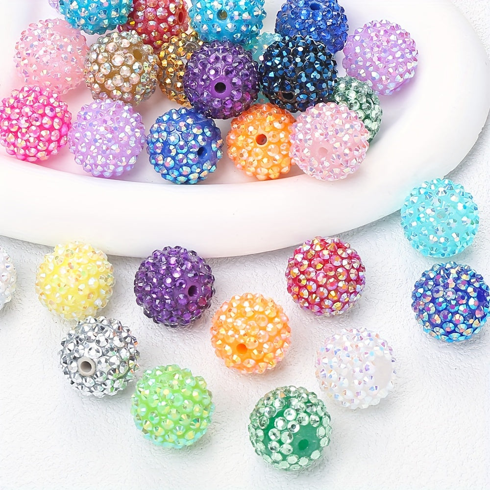 AB Color Round Resin Bayberry Beads