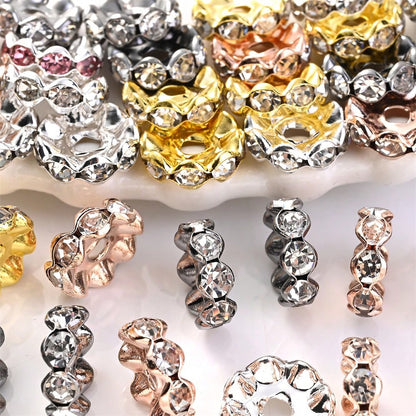 30/50PCS 12mm Mixed Color Wavy Crystal Bead Set