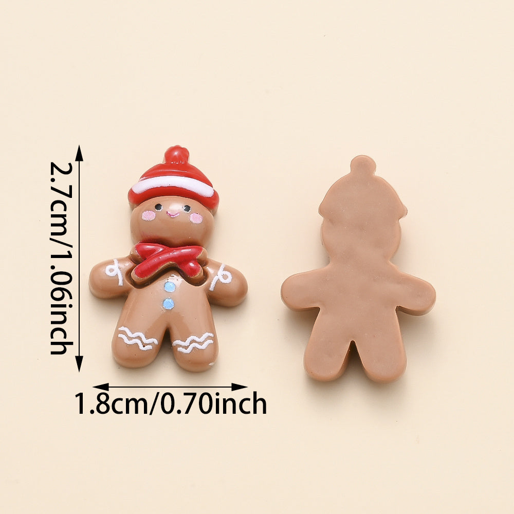 Mini Resin Gingerbread Man Beads