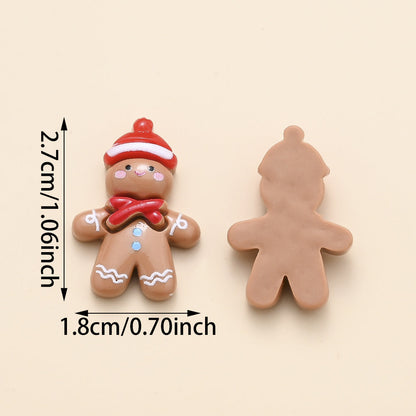 Mini Resin Gingerbread Man Beads
