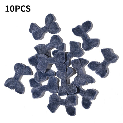 Flocked Bow Resin Beads