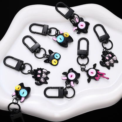 Gothic Black Evil Eye Pendant Charms