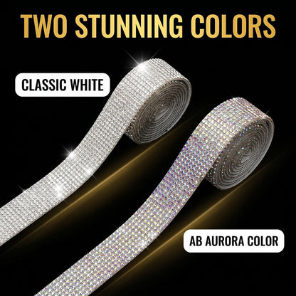 Self-Adhesive Rhinestone Trim Ribbon Set