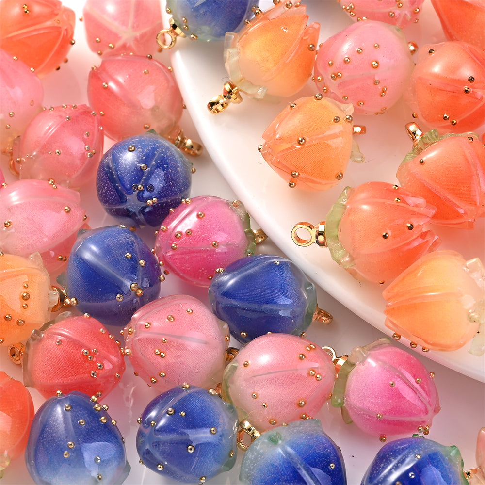 Acrylic Flower Bud Charms