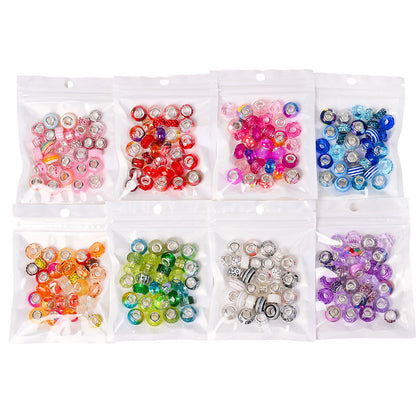 Resin Big Hole Beads Set