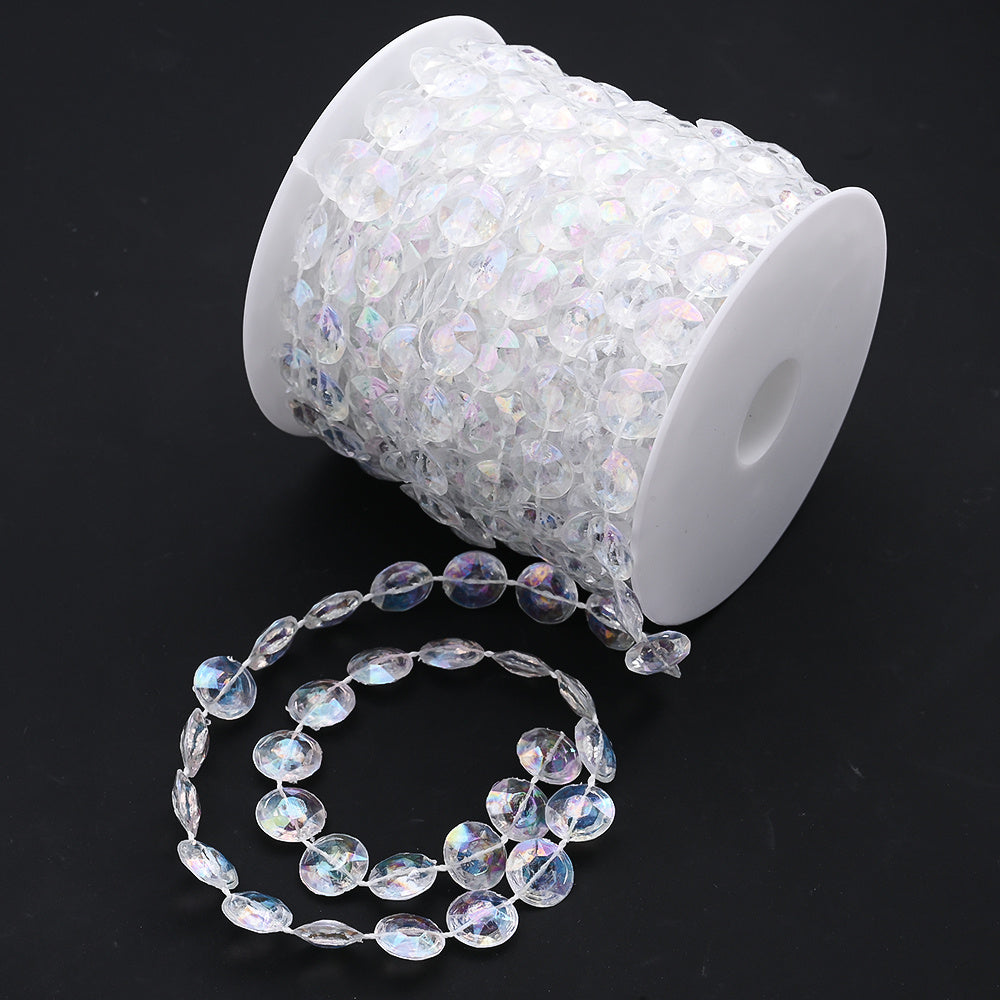 10m 10mm Transparent Acrylic Bead Chain Roll