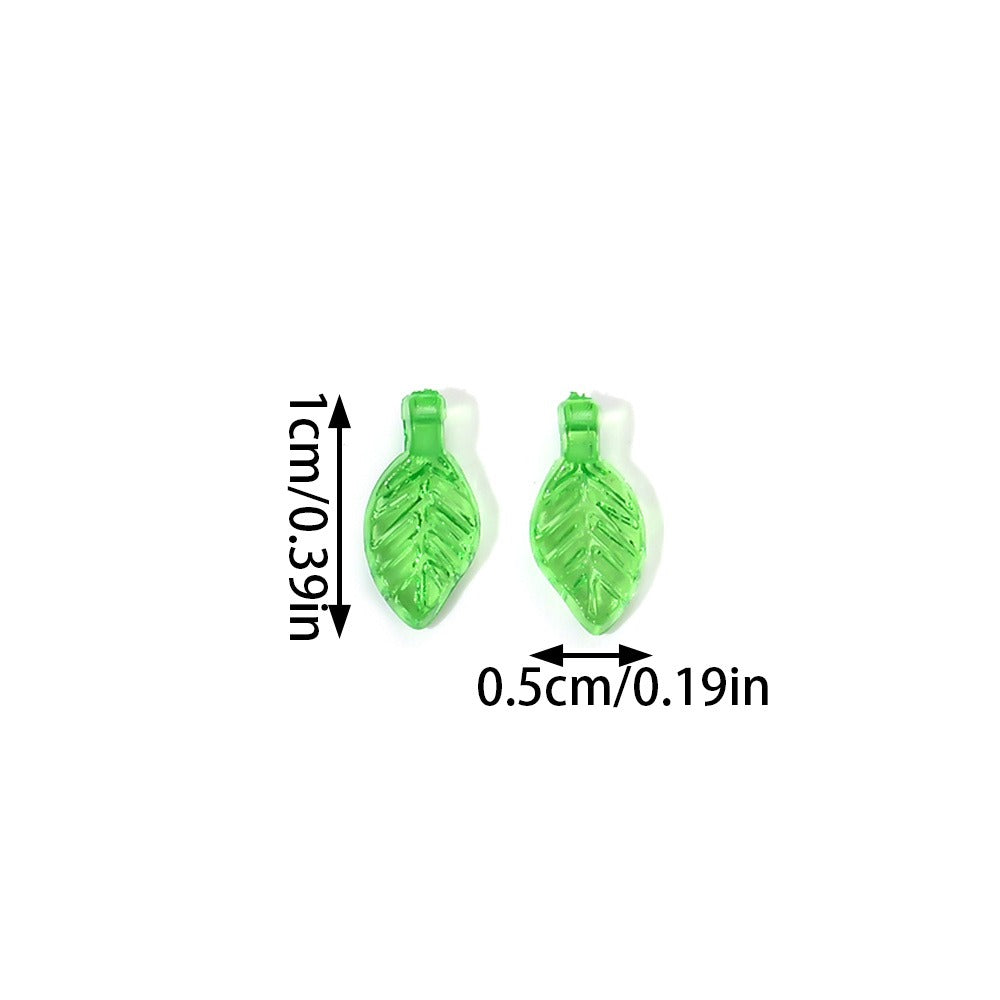 Transparent Acrylic Leaf Charms