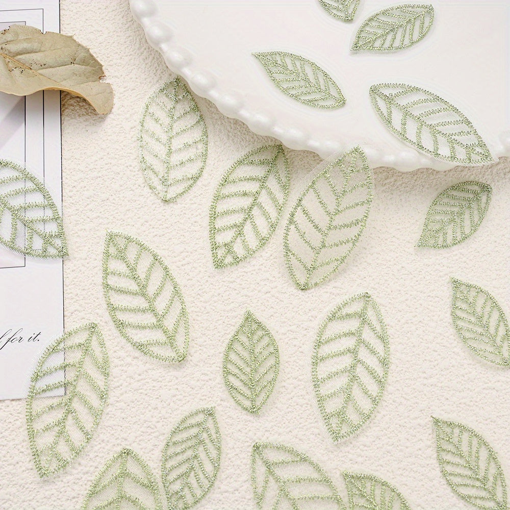 Green Mesh Leaf Patches