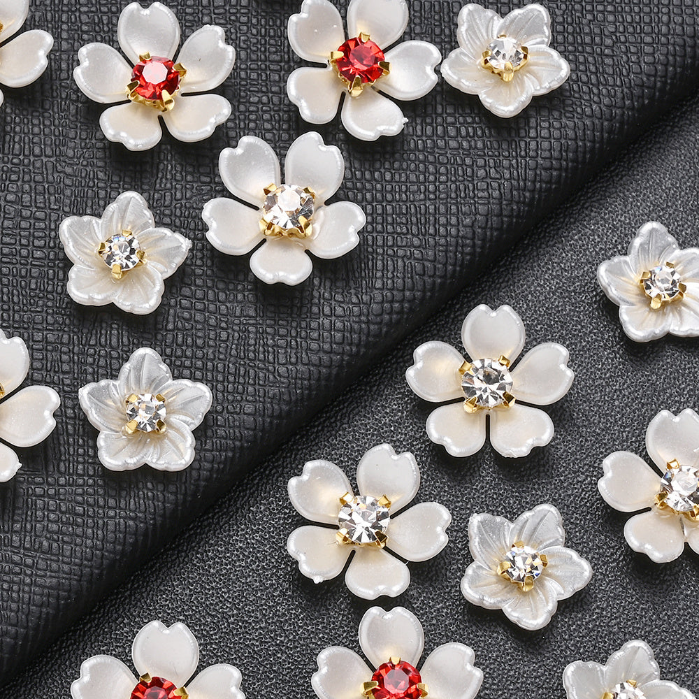 Acrylic Rhinestone Flower Patches