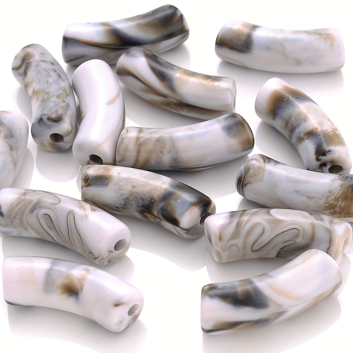Gradient Curved Acrylic Beads