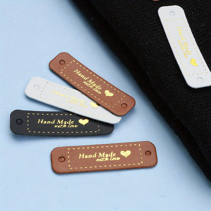 Gold Love Pattern Rectangular Labels