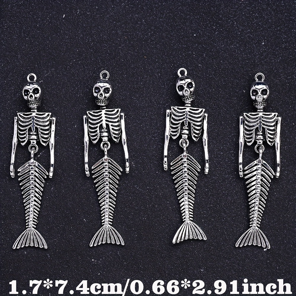 Skeleton Mermaid Skeleton Halloween Gothic Charms