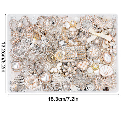 Mixed Pink Rhinestone Flatback Embellishment Set