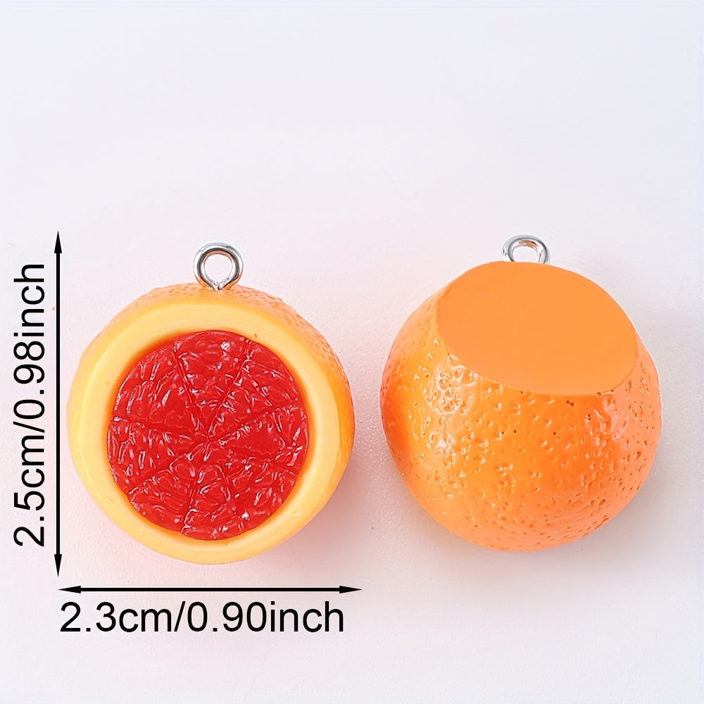 Orange Resin Fruit Charms