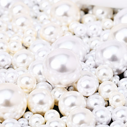 3300pcs 4-20mm Mix Size Aritificial Pearl Beads Bulk (no Hole) Acrylic