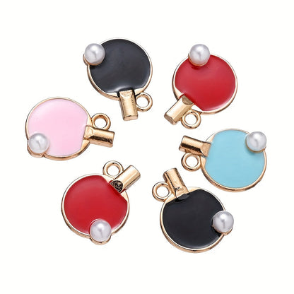10PCS 12×17mm Colorful Table Tennis Acrylic Pendant Set