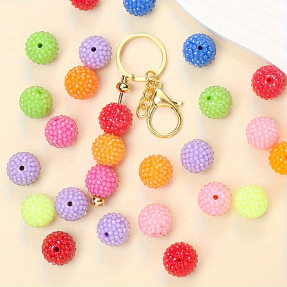 5PCS 20mm Bayberry-Shaped Resin Bead Set