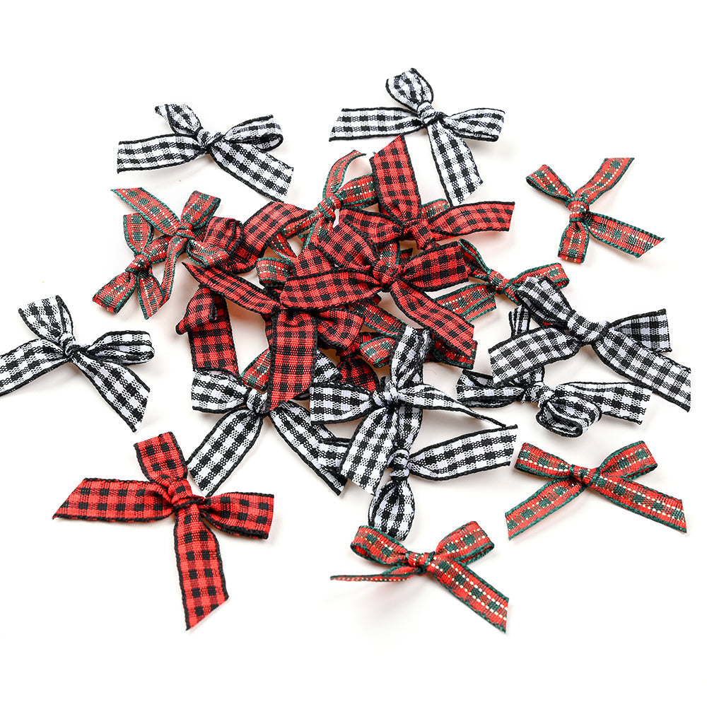 Christmas Plaid Bow Embellishments