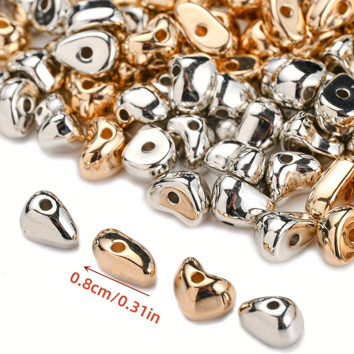 600pcs CCB Plastic Beads Mixed Irregular Shape Spacer Loose Beads