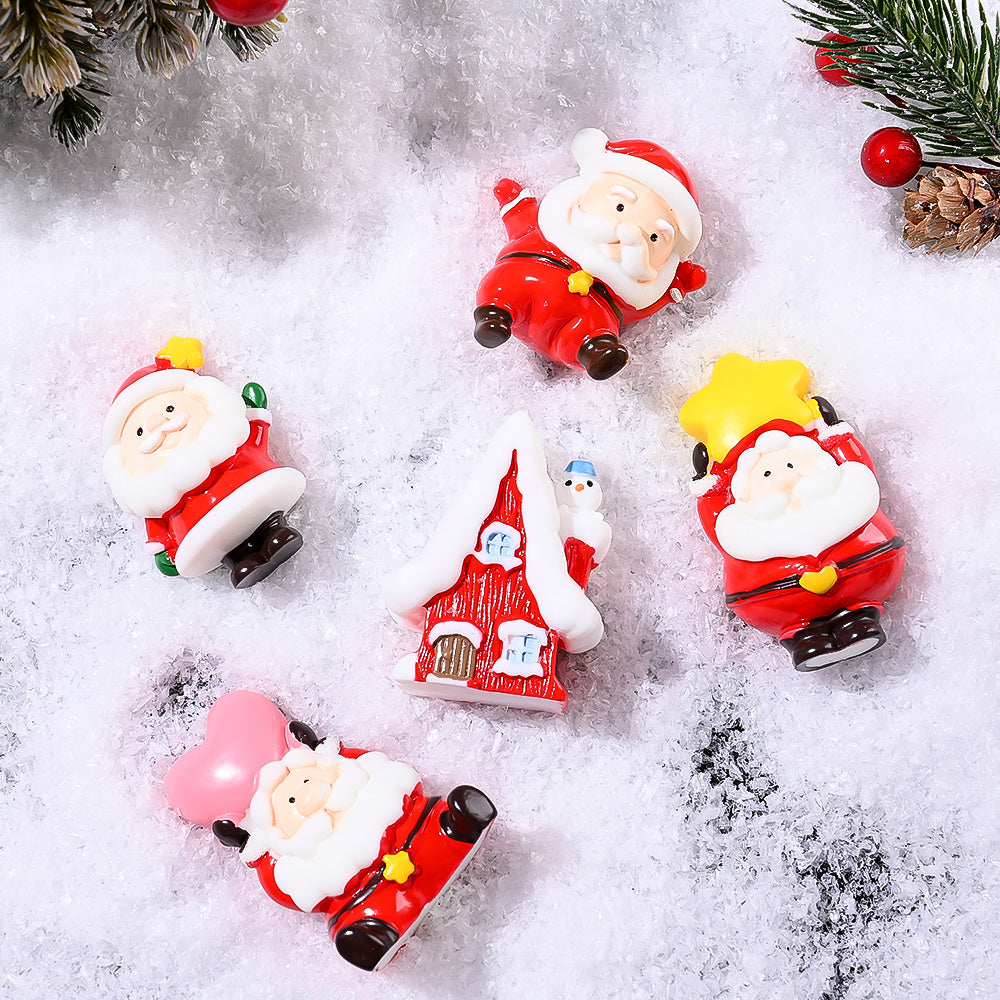 Resin Santa Claus Ornament Set