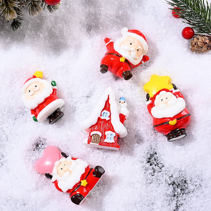Resin Santa Claus Ornament Set