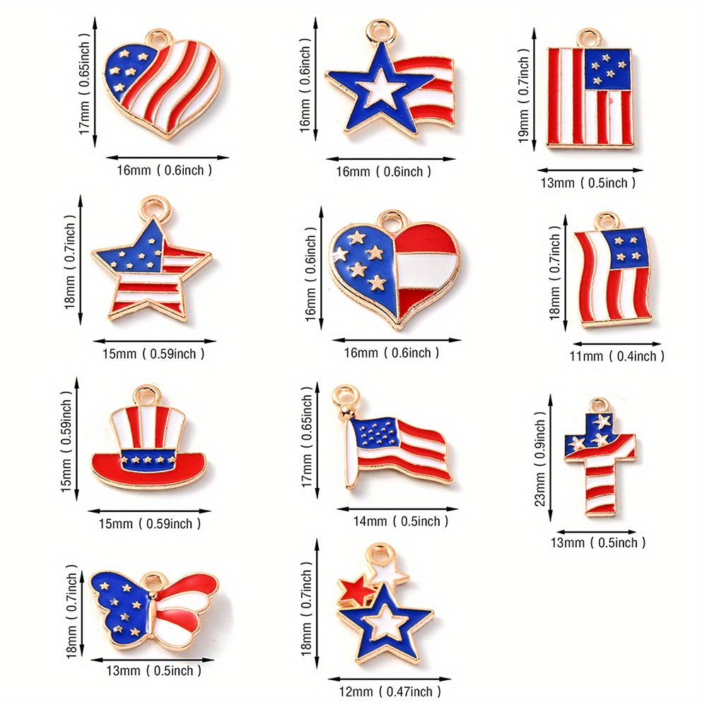 Independence Day Alloy Pendant Charms