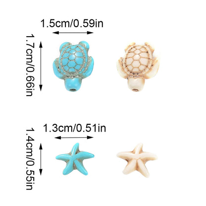 Sea Theme Turtle Starfish Beads
