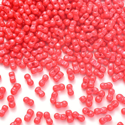 200PCS 3×6mm Mini Colorful Peanut Spacer Beads