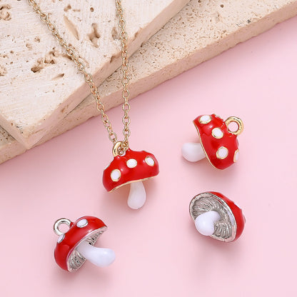 Alloy Mushroom Pendants