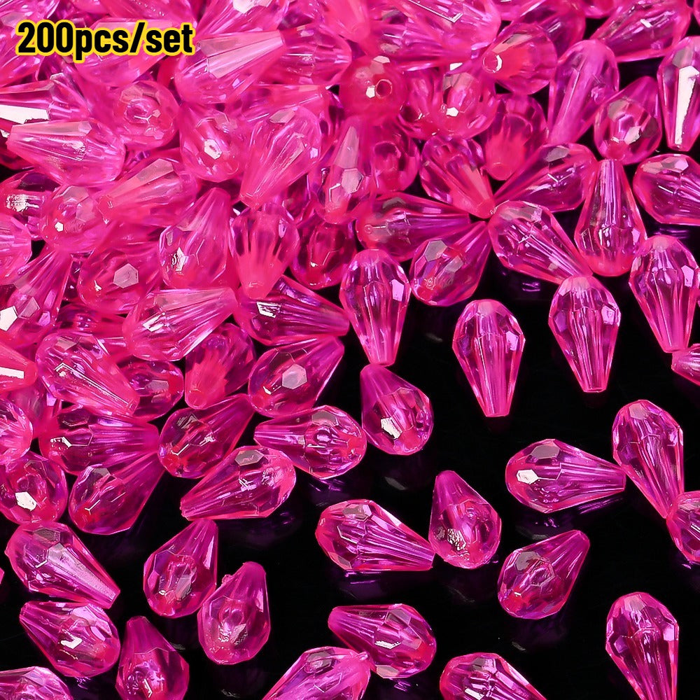 Faceted Waterdrop Acrylic Beads