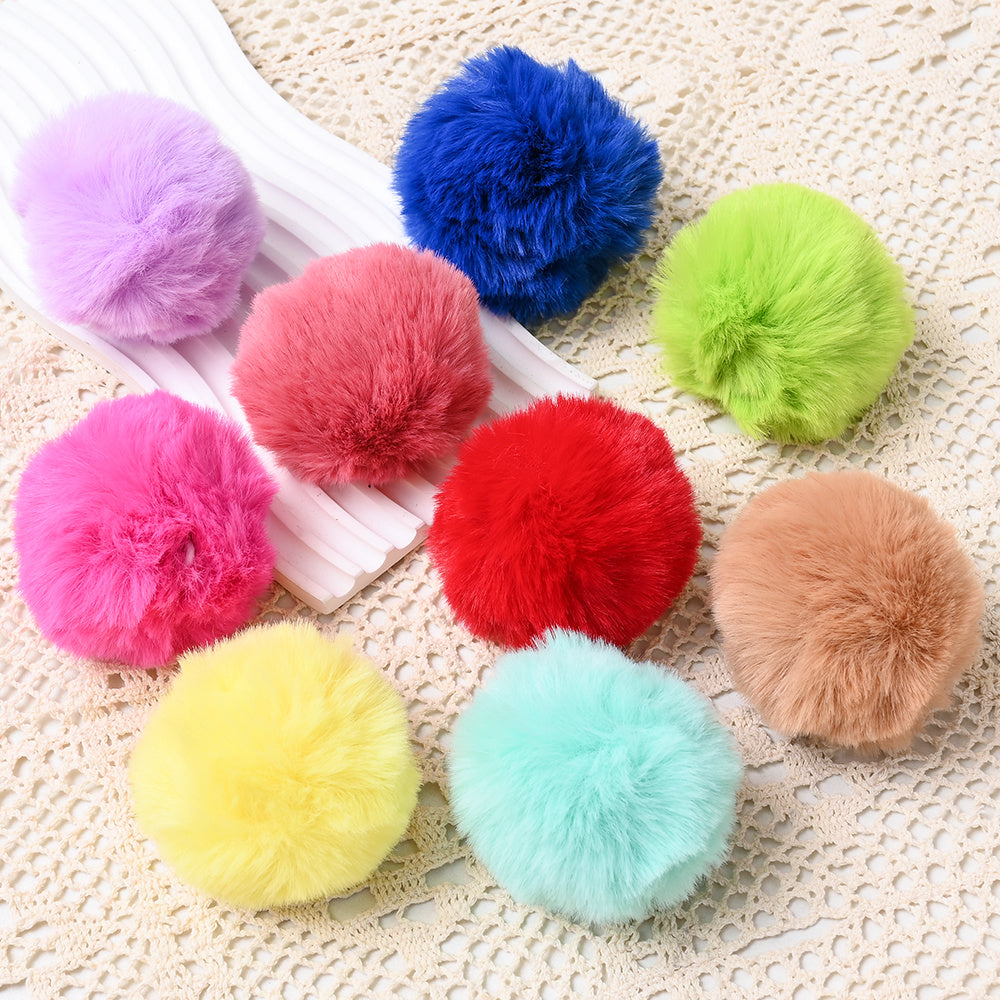 Fashion Multicolored Faux Rabbit Fur Plush Balls