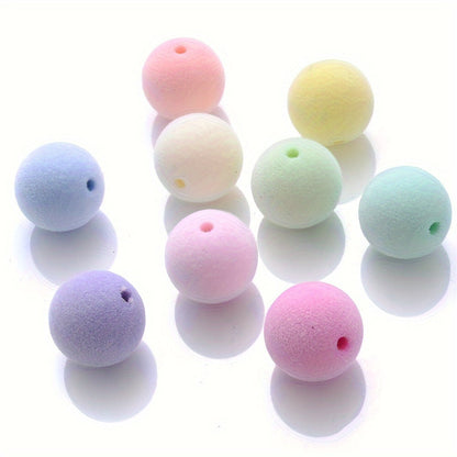 Flocking Pompom Acrylic Beads