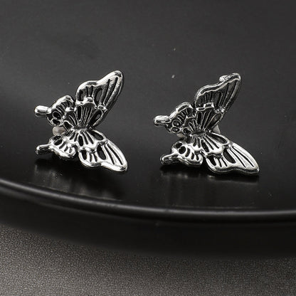 20PCS Retro Silver-Tone Hollow Butterfly Charms