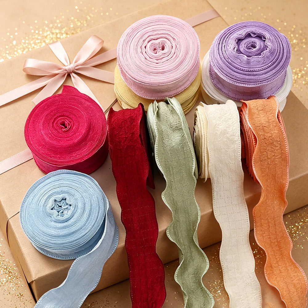 Pleated Fishtail Tulle Ribbon for Floral & Gift Decoration