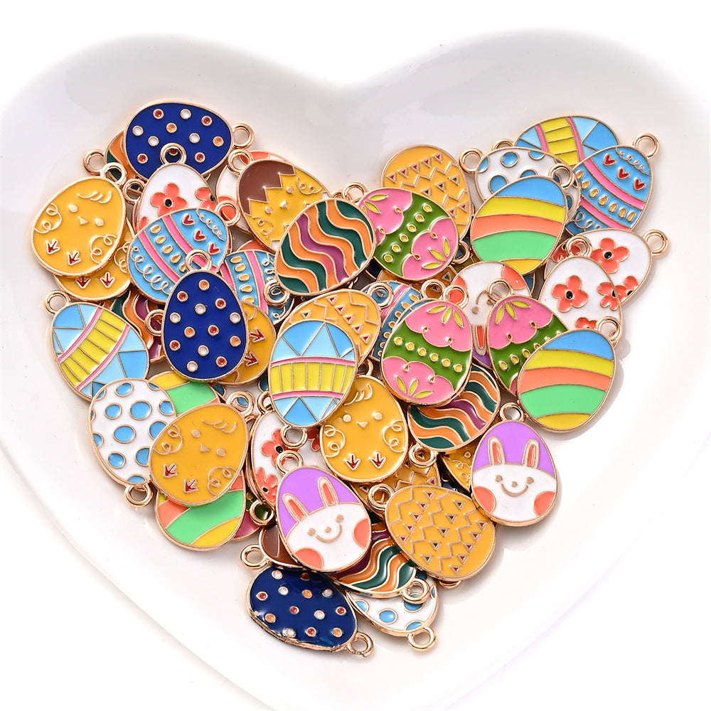 Easter Egg Alloy Pendants