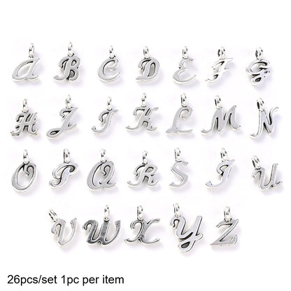 A-Z Alloy Letter Pendant Charms