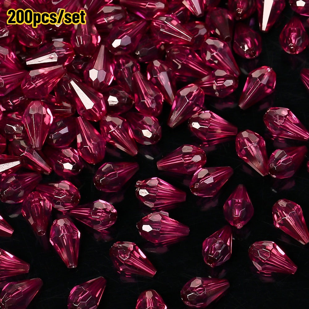 Faceted Waterdrop Acrylic Beads
