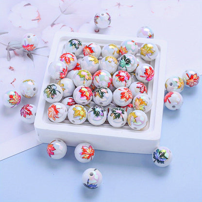 Maple Leaf Acrylic Beads