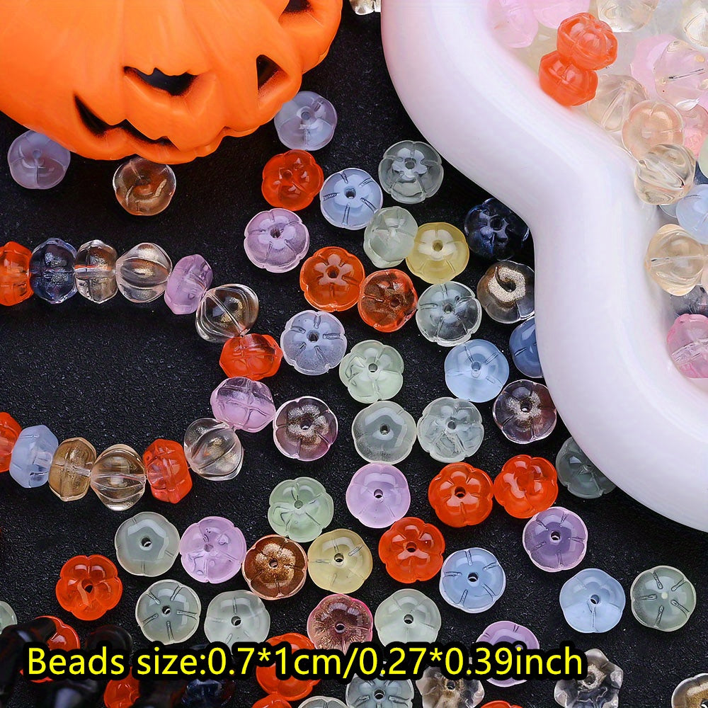 Halloween Pumpkin Czech Glass Beads