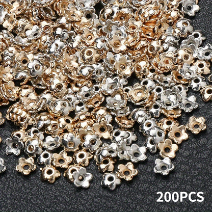 Five-Petal Flower Plastic Spacer Beads